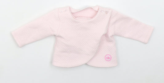 Rockabye-Baby Girls Pink Polyester Cardigan Jumper Size 0-3 Months Button