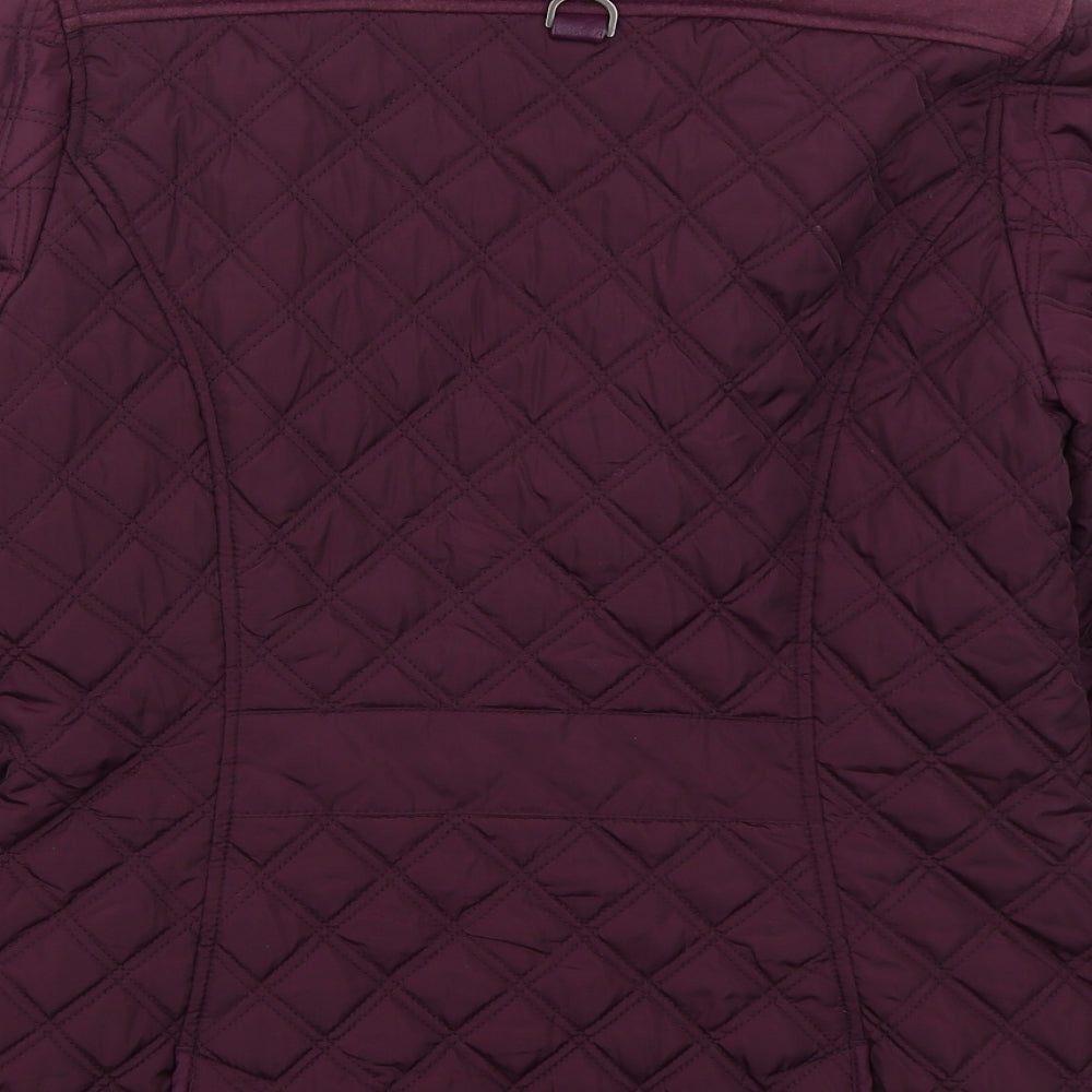 Womens UK Size 10 Maine Purple Quilted Coat