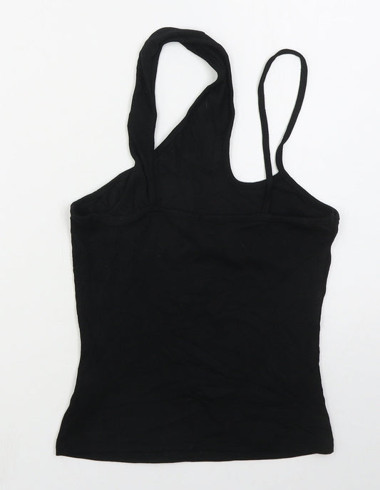 SheIn Womens Black Viscose Basic Tank Size M Scoop Neck