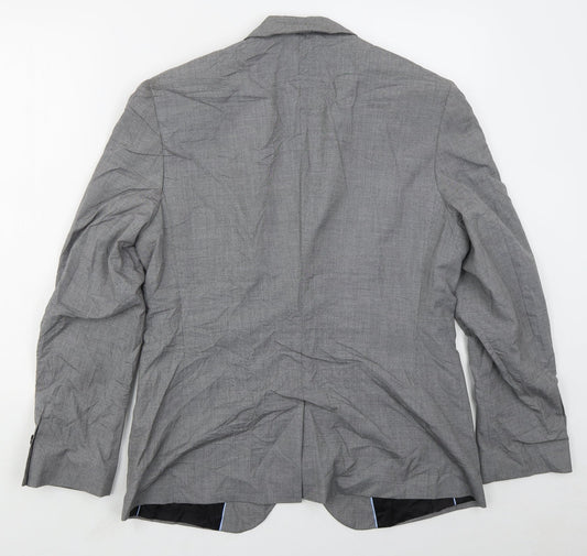 Mens UK Size 38 Preworn Regular Grey Suit Jacket