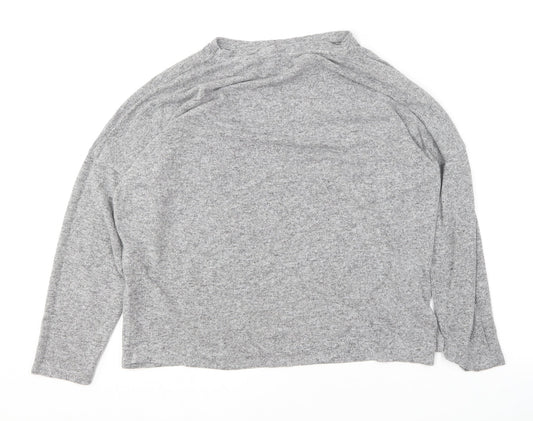 F&F Womens Grey Round Neck Viscose Pullover Jumper Size 10