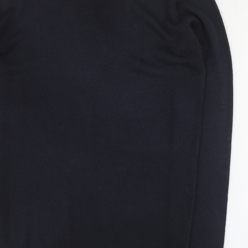 Cedar Wood State Mens Blue V-Neck Cotton Pullover Jumper Size S