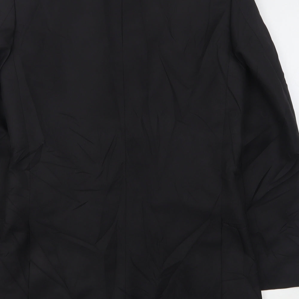 Cedar Wood State Mens Black Polyester Jacket Suit Jacket Size 36