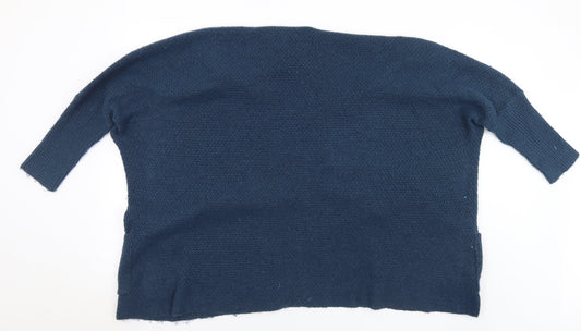 Womens UK Size L Debenhams Blue Cardigan Jumper