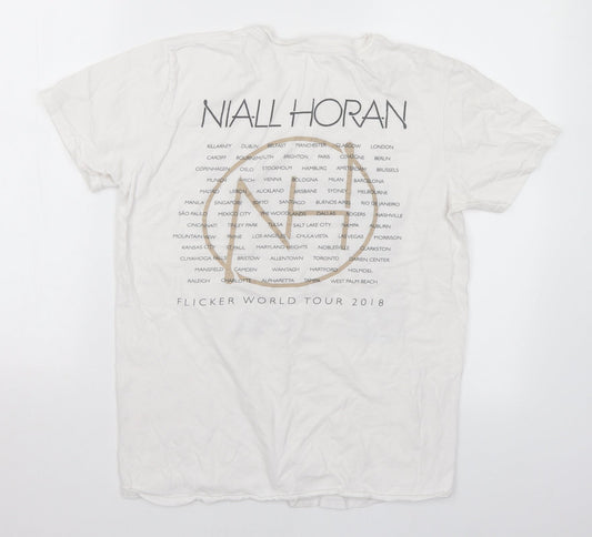 Womens UK Size S Preworn White Basic T-Shirt