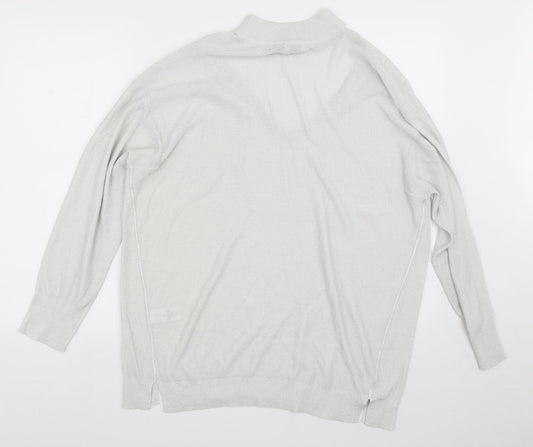 Womens UK Size 18 NEXT Silver Pullover Jumper