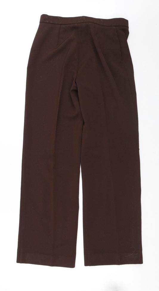 Monte Napoleone Mens Brown Polyester Trousers Size 40 L29 in Regular