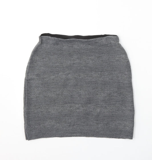 Atmosphere Womens Grey  Acrylic A-Line Skirt Size 8