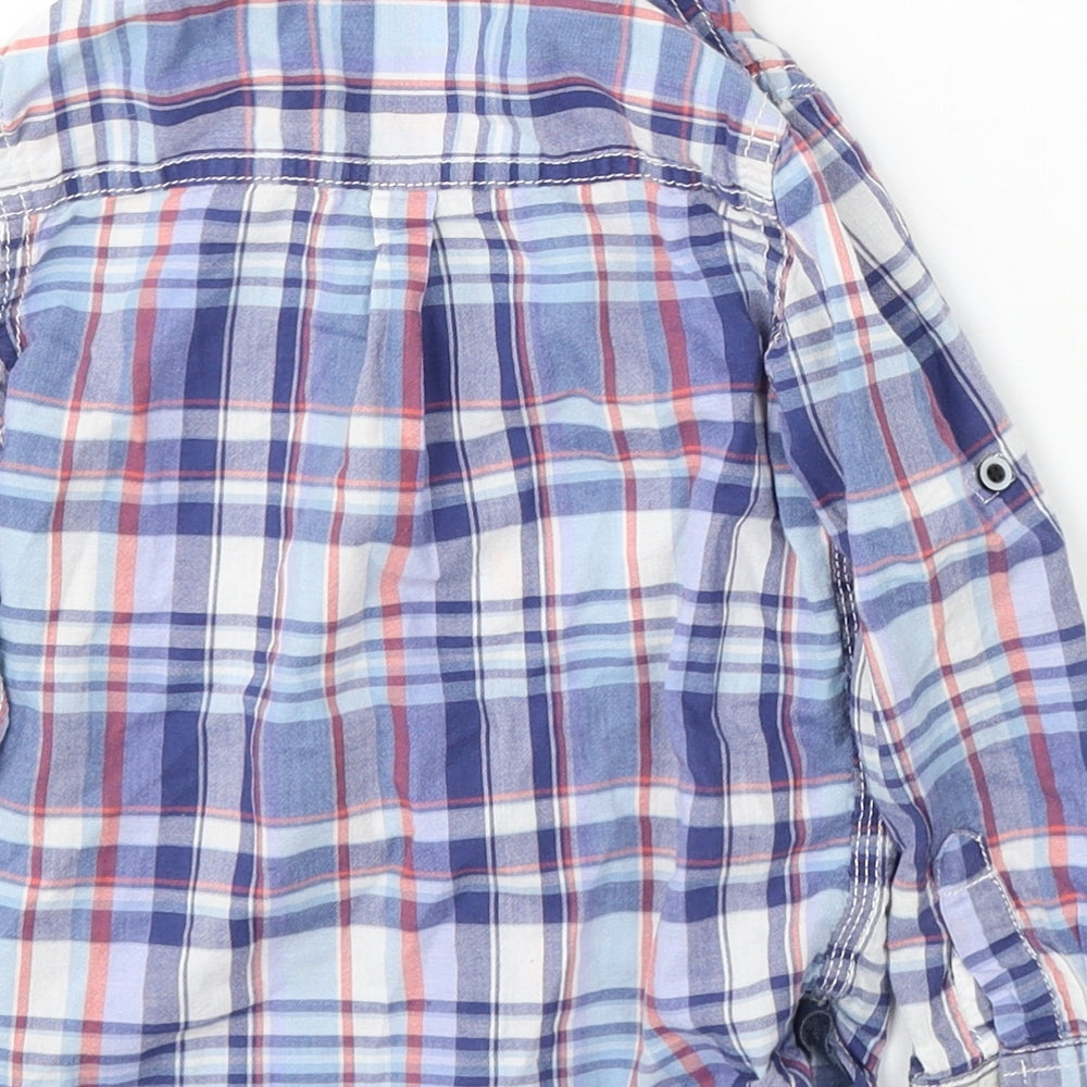 M Boys Multicoloured Plaid Cotton Basic Button-Up Size 3-4 Years Collared