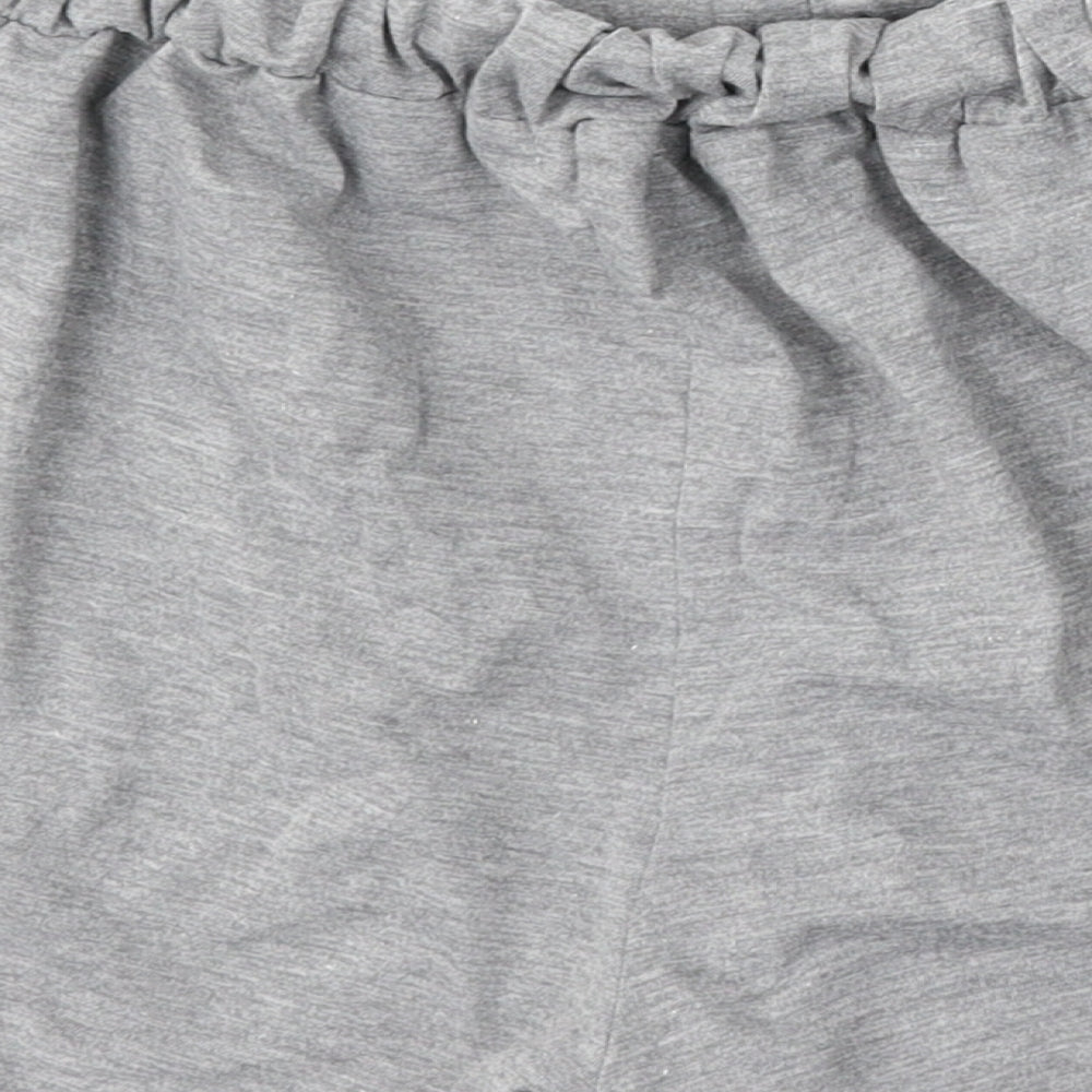 Boohoo Womens Grey  Cotton Sweat Shorts Size 6 L4 in Regular