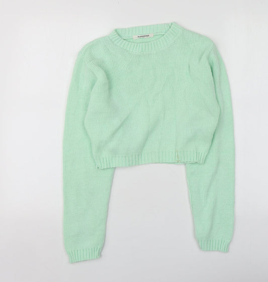 Womens UK Size 10 Glamorous Green Pullover Jumper
