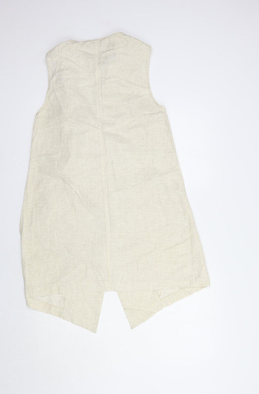 New Look Womens Beige Jacket Waistcoat Size 12