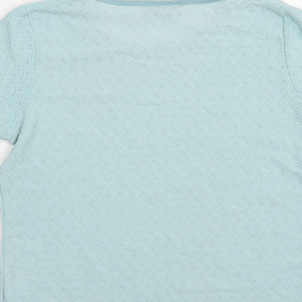 Womens UK Size 12 Emreco Blue Basic T-Shirt