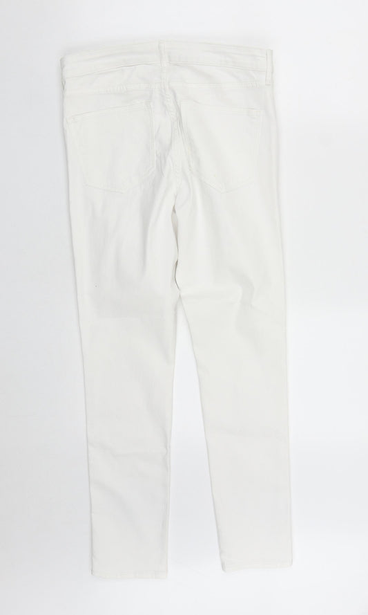 Womens UK Size 30 in H&M Regular Fit Skinny White Jeans