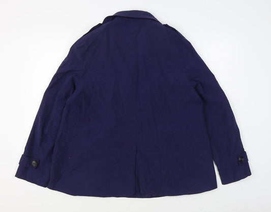 George Womens Blue Jacket Size 14 Button