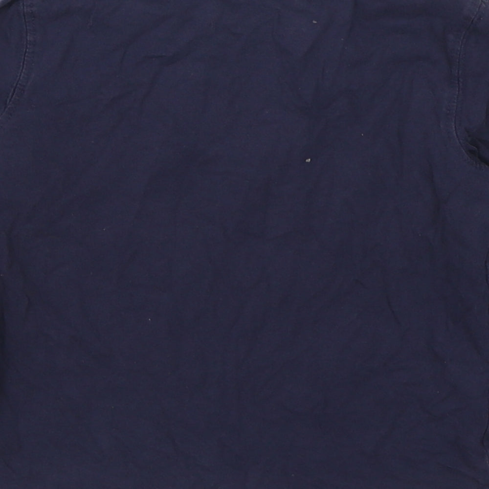 Mothercare Boys Blue Cotton Basic T-Shirt Size 2-3 Years Round Neck Pullover