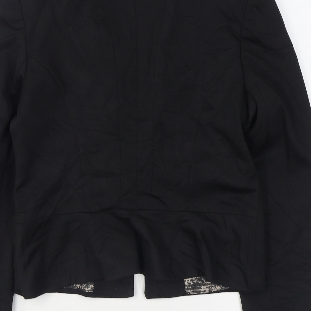 TU Womens Black Jacket Blazer Size 10 Hook & Eye