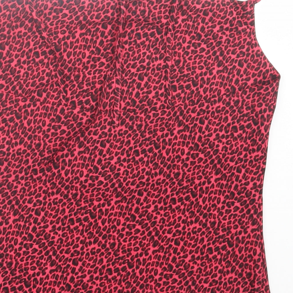 Womens UK Size 10 Topshop Pink Basic Tank