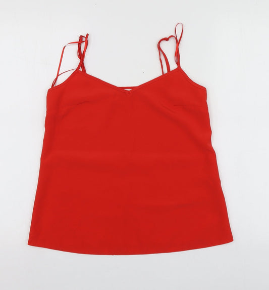 Womens UK Size 6 Miss Selfridge Red Basic T-Shirt