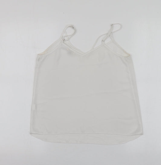 Womens UK Size 6 River Island White Basic T-Shirt