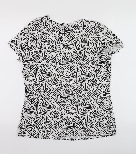 Womens UK Size 10 Bonmarché White Basic T-Shirt