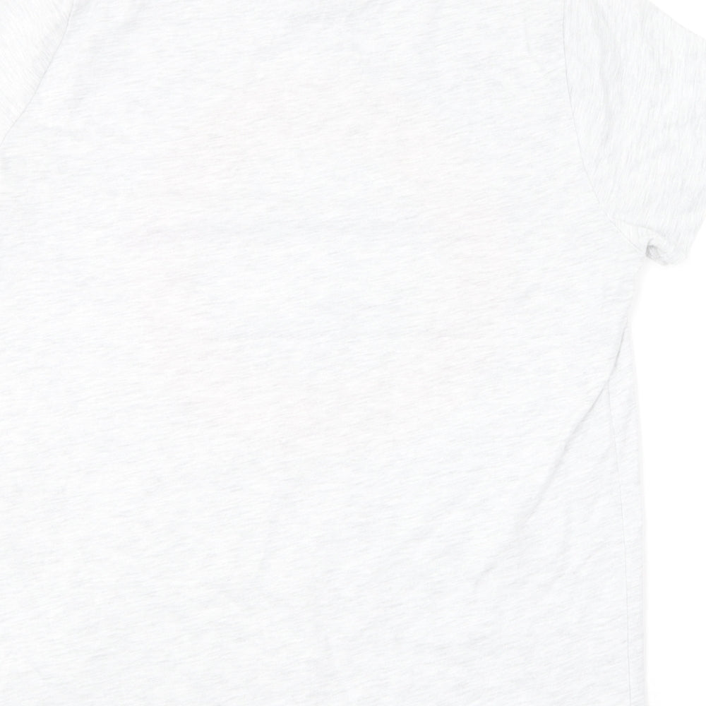 Primark Womens Grey Cotton Basic T-Shirt Size 10 Round Neck