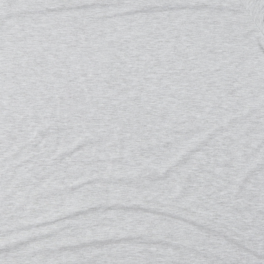 Boohoo Womens Grey Polyester Basic T-Shirt Size 10 Round Neck - Mini Me