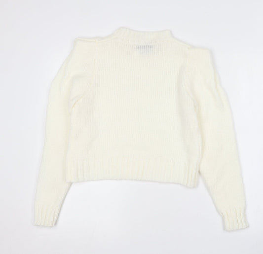 Womens UK Size 14 QED London Ivory Pullover Jumper