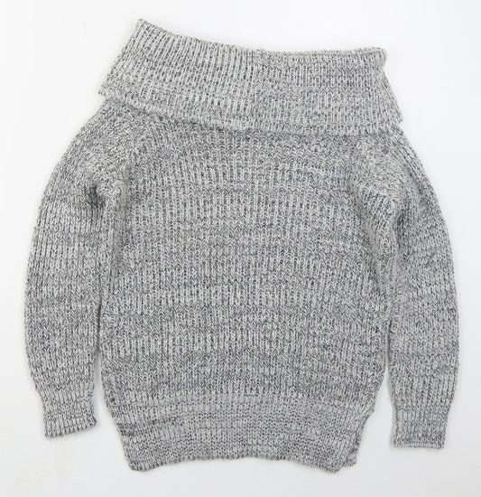 Womens UK Size 6 New Look Grey Pullover Jumper