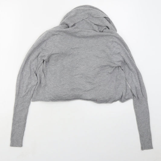 Kaliko Womens Grey V-Neck Cotton Cardigan Jumper Size 8