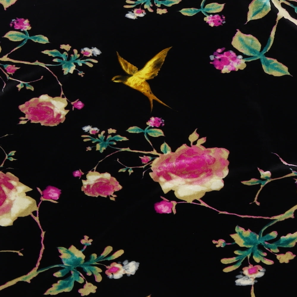 M&Co Womens Black Floral Jacket Size 10