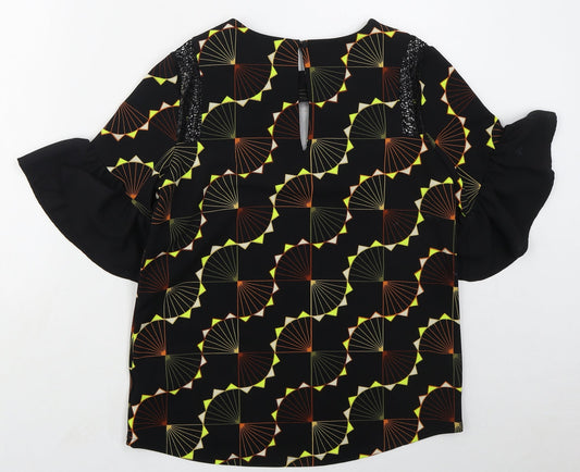 Womens UK Size 8 NEXT Black Basic Blouse