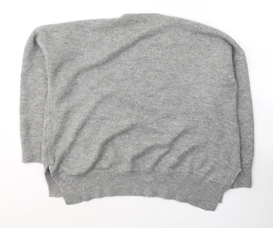 F&F Womens Grey Round Neck Acrylic Pullover Jumper Size 18