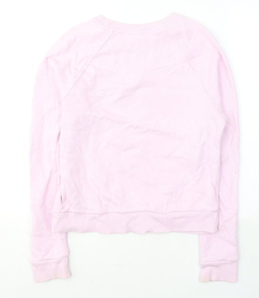 Reebok Womens Pink  Cotton Pullover Sweatshirt Size S  Pullover