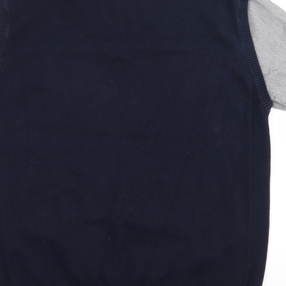 NEXT Mens Blue Polyester Polo Size XL Collared Pullover