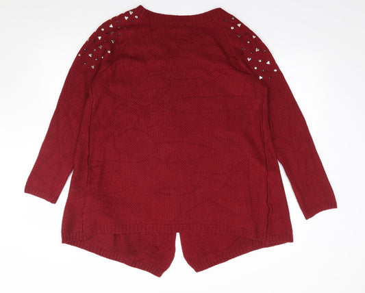 Womens UK Size M LC Waikiki Red Tunic Jumper