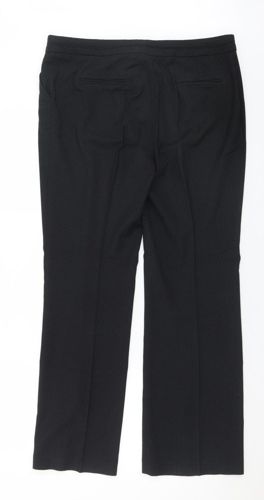 NEXT Womens Black Polka Dot Polyester Trouser Suit Suit Trousers Size 14 L30 in