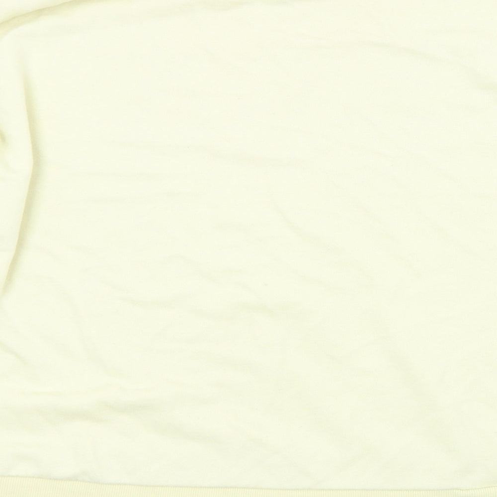 Divided Womens Yellow Cotton Pullover Sweatshirt Size M