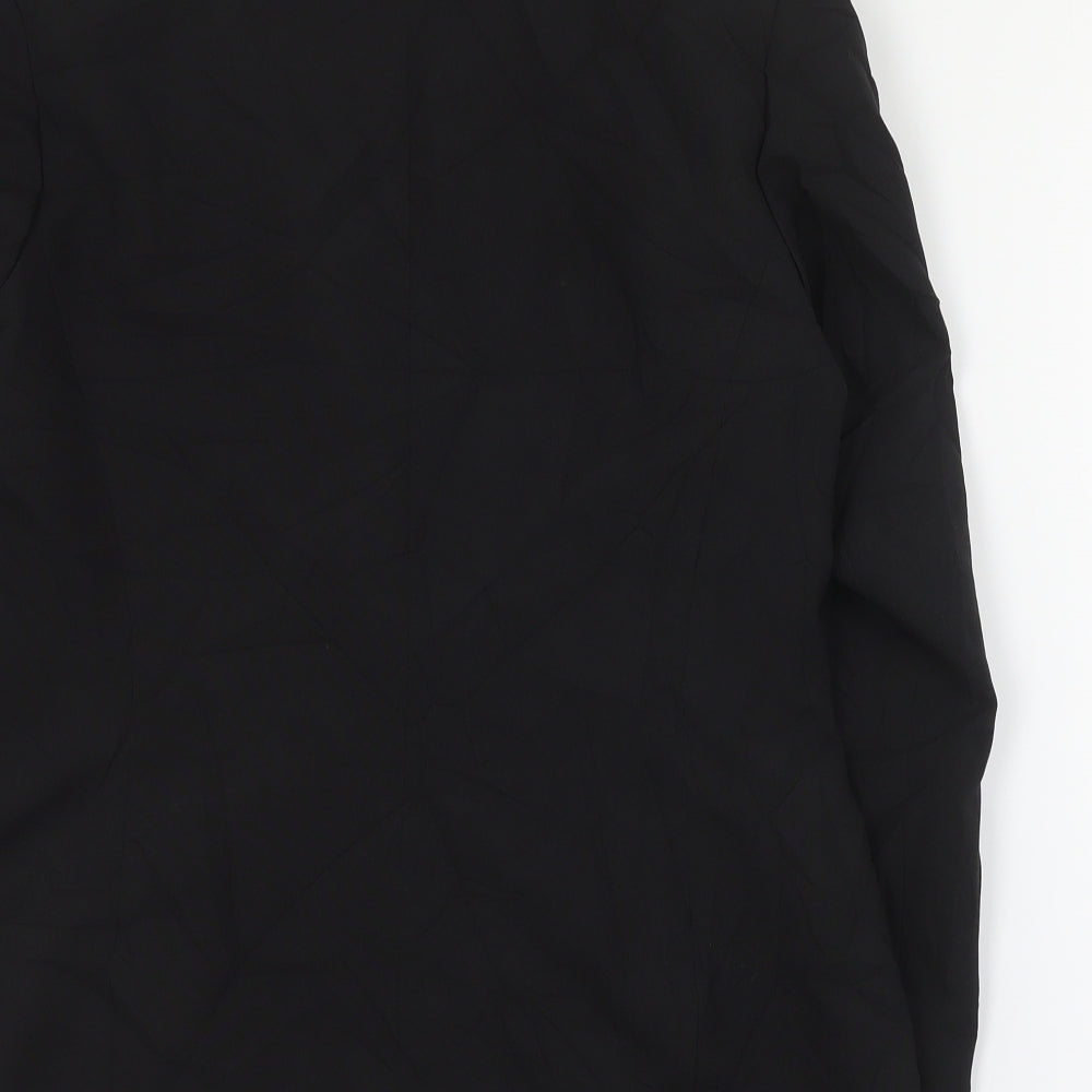 JDV Womens Black Polyester Jacket Suit Jacket Size 12