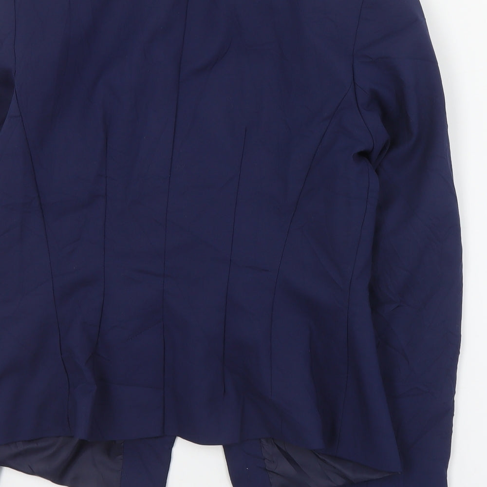 Primark Womens Blue Cotton Jacket Suit Jacket Size 14
