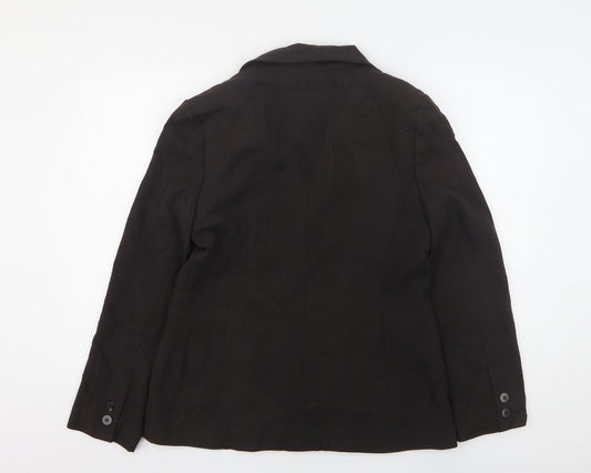 NEXT Womens Brown Polyester Jacket Suit Jacket Size 14