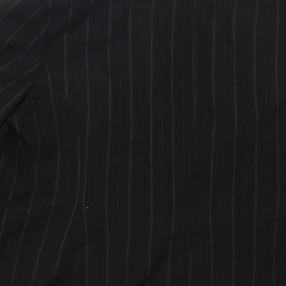 Dorothy Perkins Womens Black Striped Polyester Jacket Suit Jacket Size 18