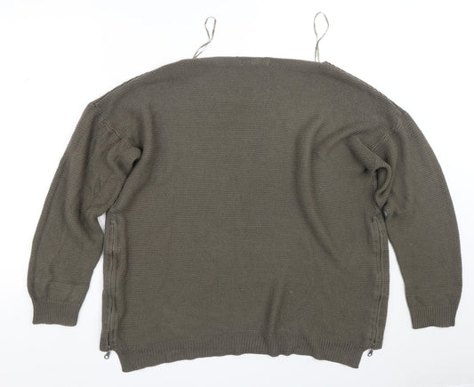 Womens UK Size XL Peacocks Green Pullover Jumper