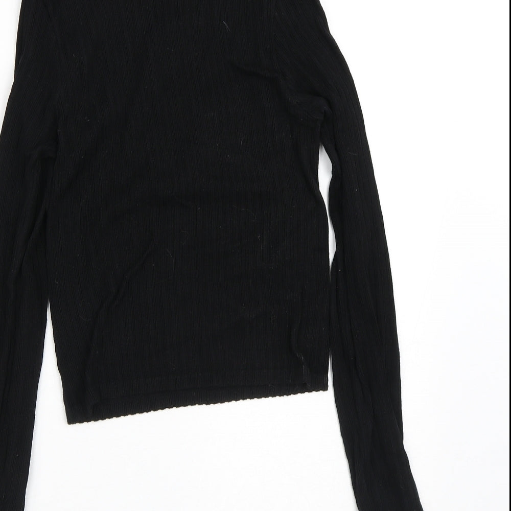Womens UK Size XS Stradivarius Black Pullover Jumper