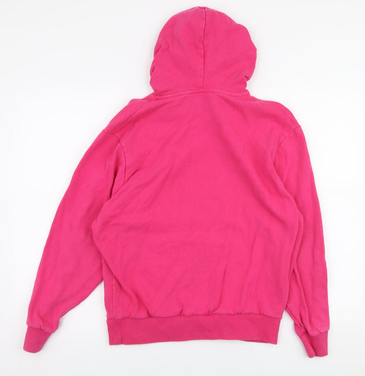 Womens UK Size XS COLLUSION Pink Pullover Hoodie