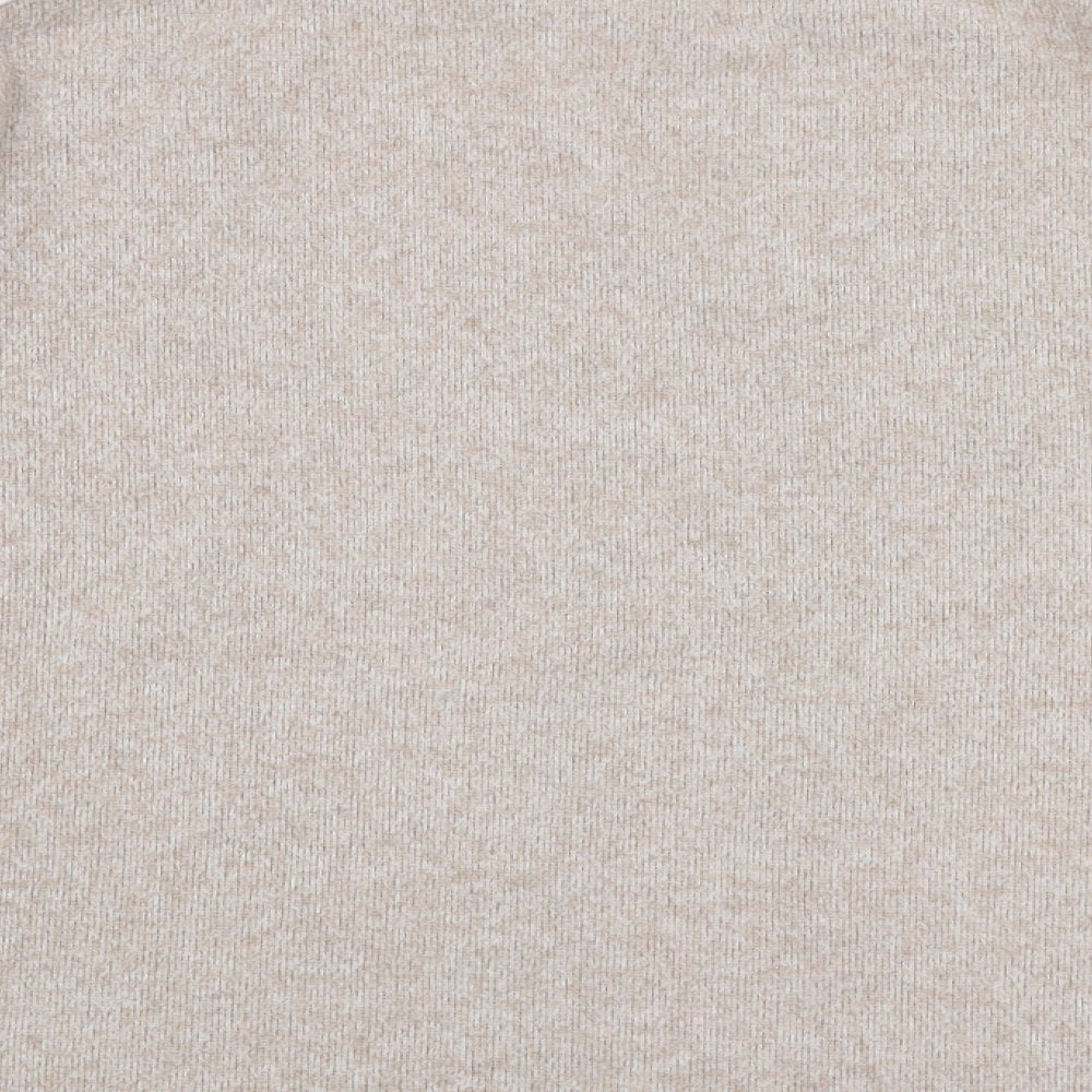 F&F Womens Beige High Neck Polyester Pullover Jumper Size 8