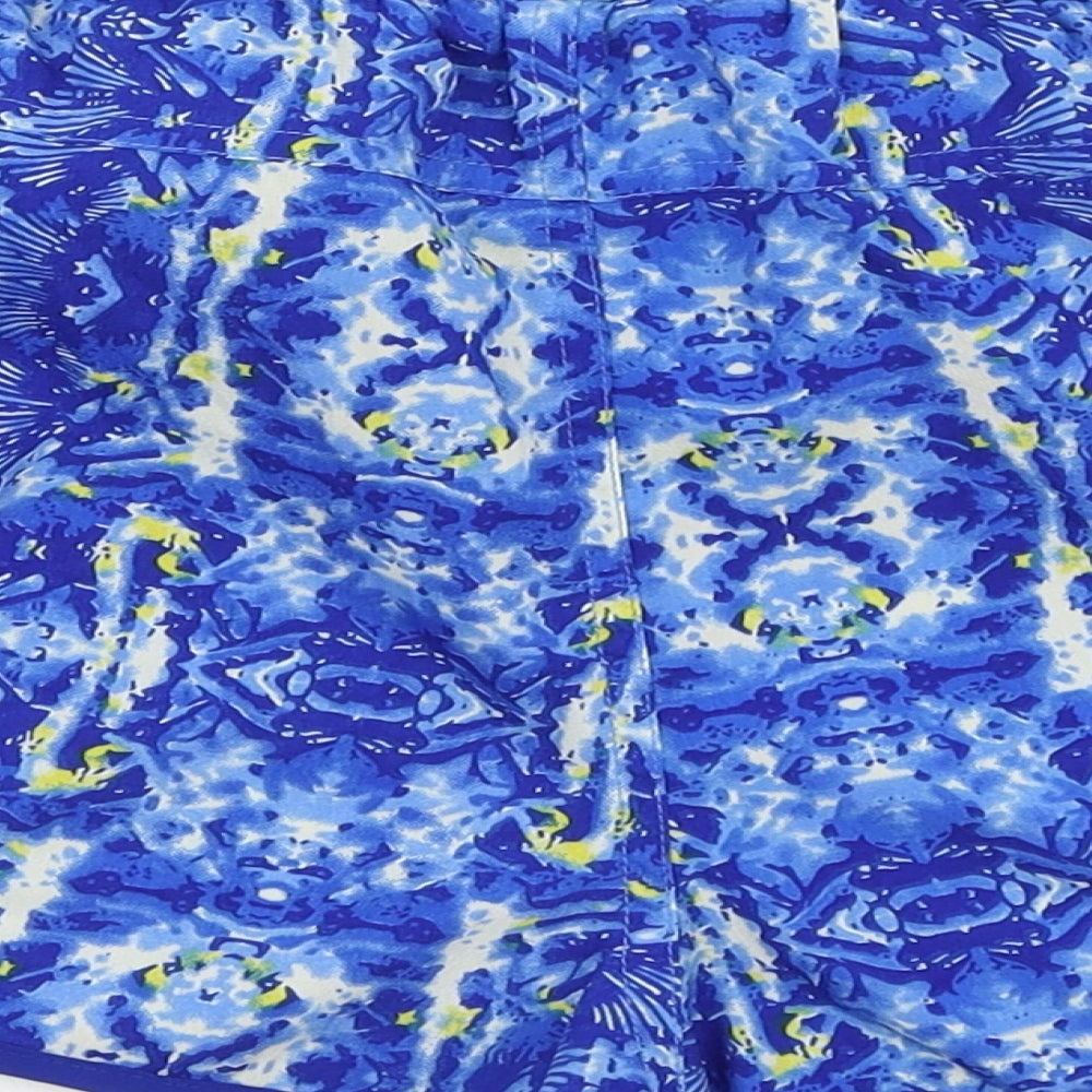 Atmosphere Womens Blue Geometric Polyester Hot Pants Shorts Size 14 L3 in Regular Drawstring