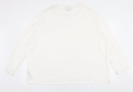 Womens UK Size 2XL Dunnes Stores White Jersey Blouse