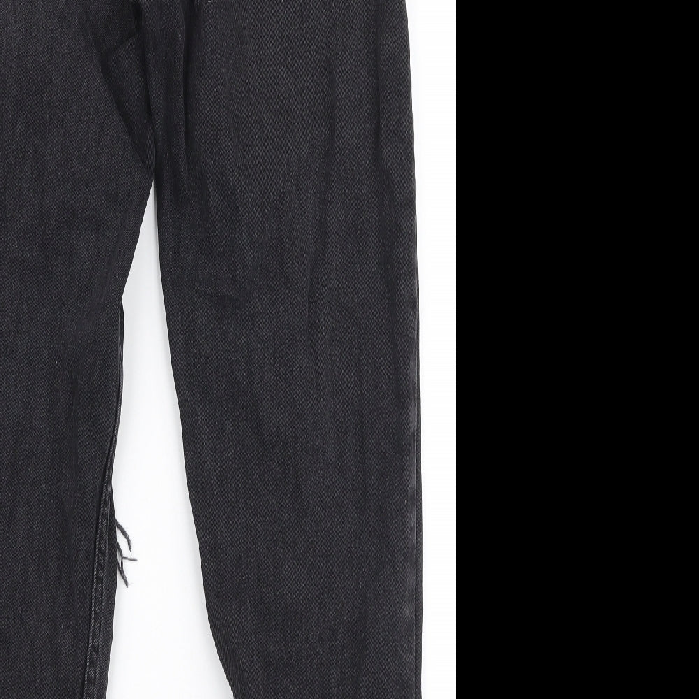 Denim Co Womens Black 100% Cotton Mom Jeans Size 6 L28 in Regular Zip