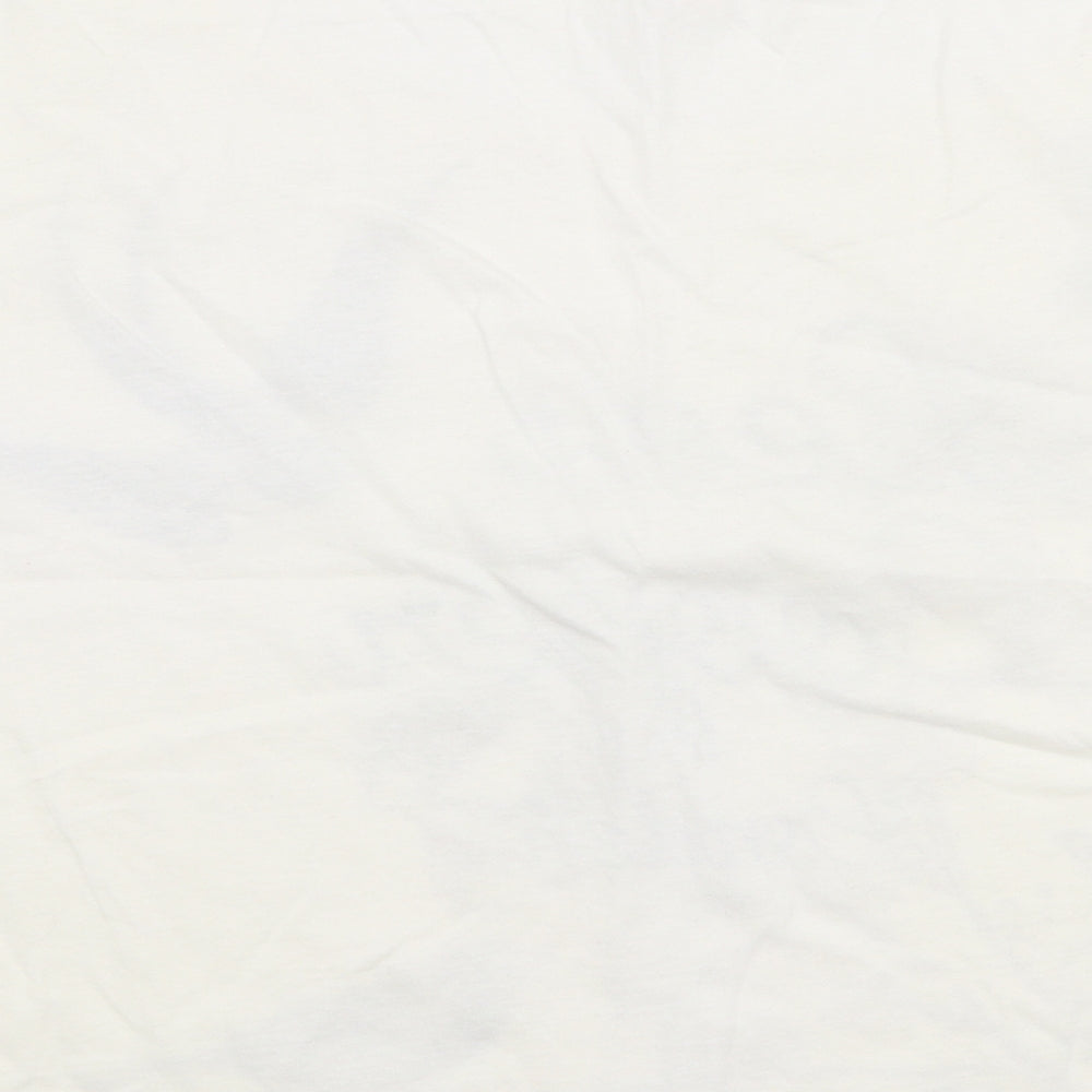 Womens UK Size 16 Lee Cooper White Cropped T-Shirt